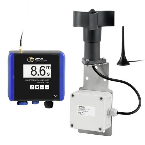 PCE Instruments Anemometer PCE-WSAC 50W+ 230 Messbereich 4..180 km/h |mph |m/s |110..230V |Funkübertragung |Datenlogger