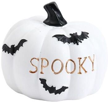 Inspired Deals Halloween Pumpkin Decor Resin Ghost Tabletop Ornament For Home Party & Fall Display white