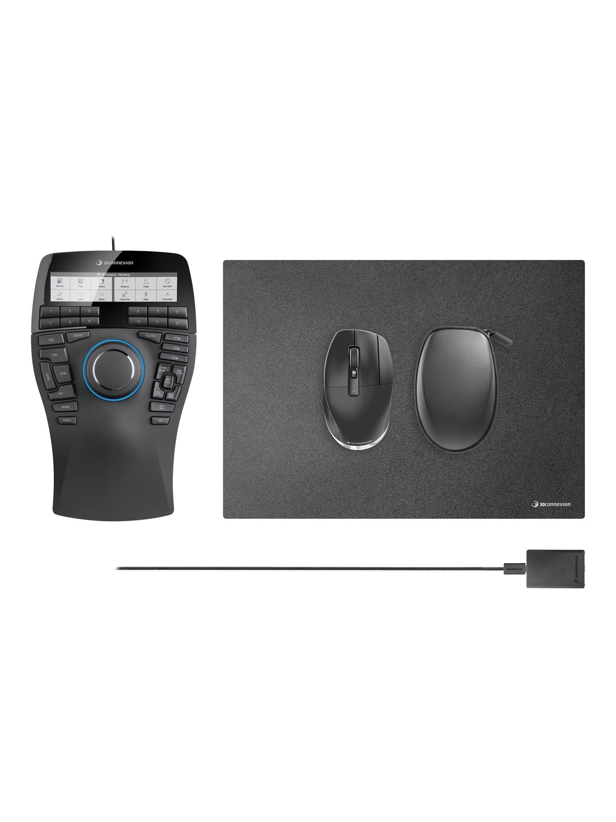 3Dconnexion SpaceMouse Enterprise Kit 2 - 3D Mouse (Schwarz)