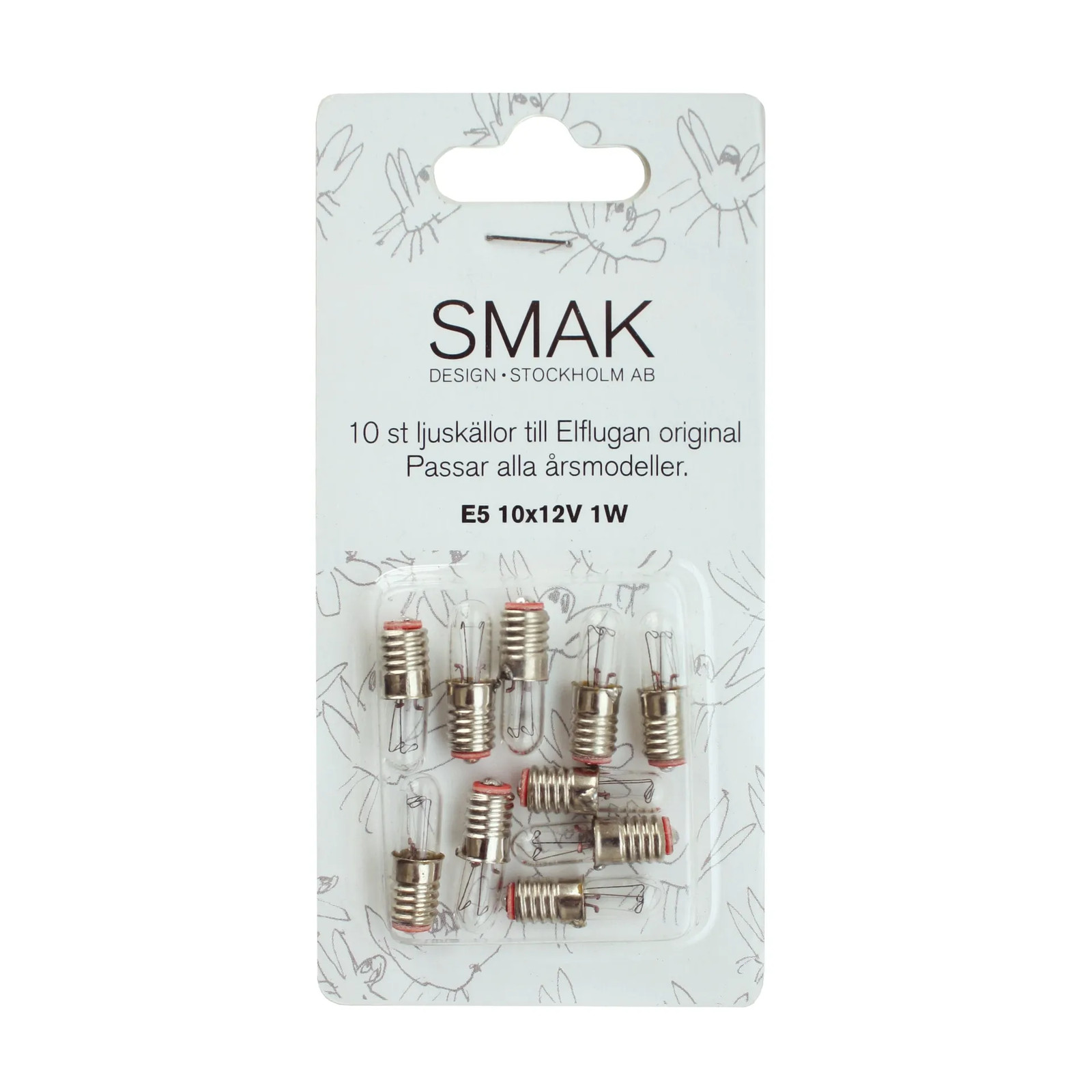 Elflugan reservelampen 10-pack