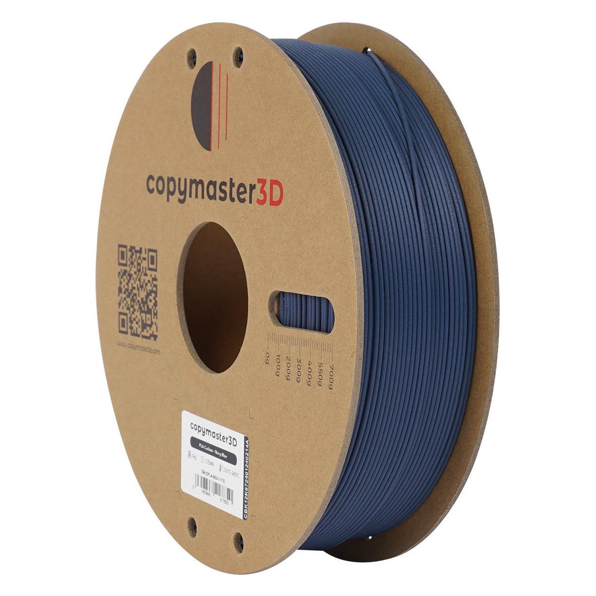 Copymaster3D PLA Carbon Filament für 3D Drucker, 1,75 mm, blau (PLA, 1300 g, 1.75 mm) (CM-CPLA-002-1-175)