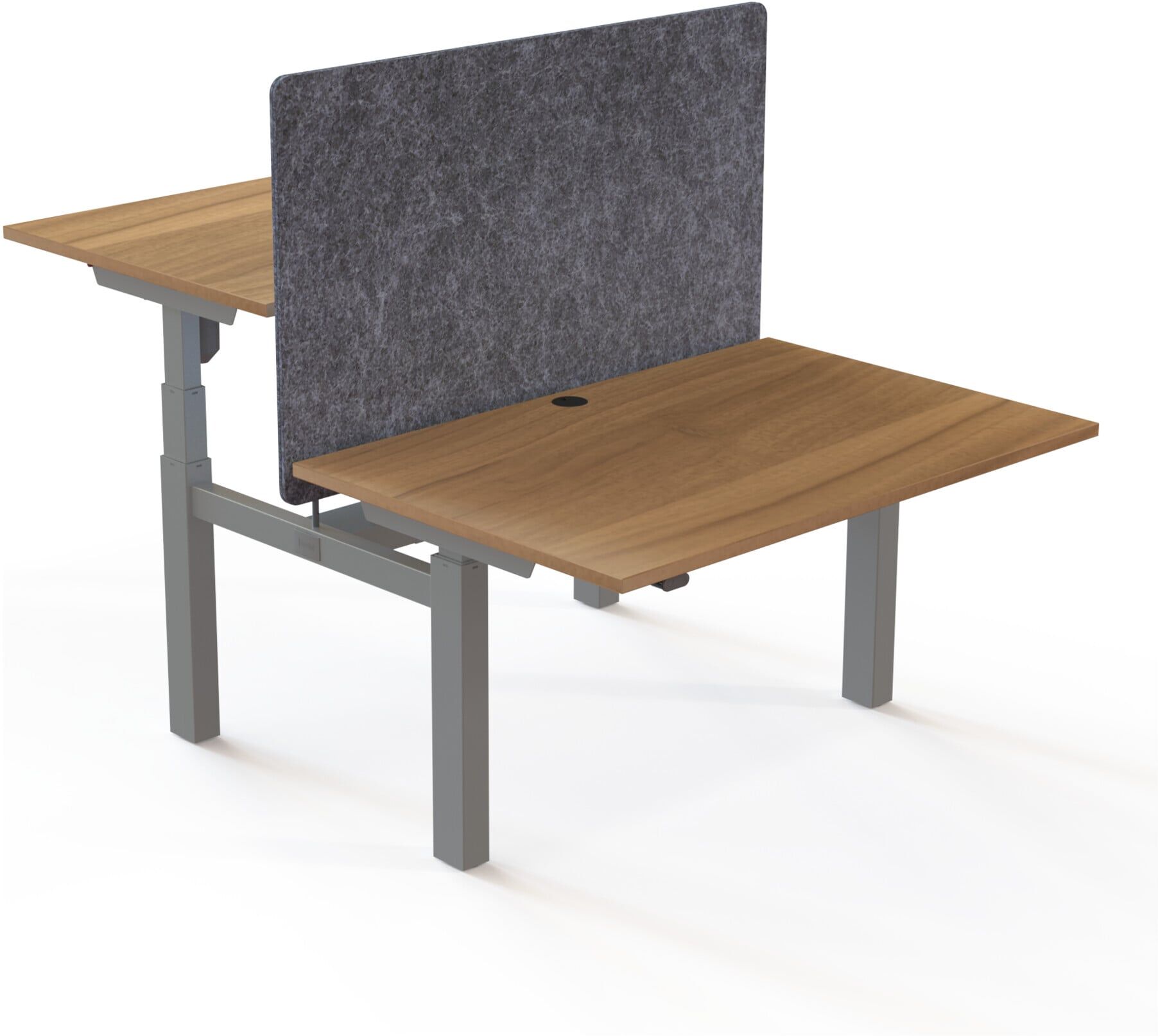 STIER Team-Schreibtisch 501-88 elektrisch höhenverstellbar Nussbaum meliert (907775)