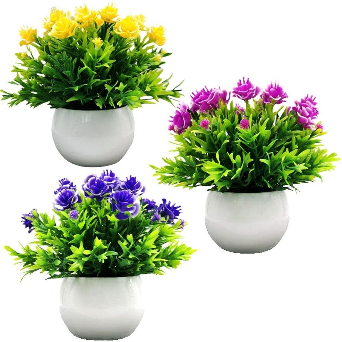 Dailygoody Kunstplanten in Potten - Mini Decoratie voor Binnen en Buiten