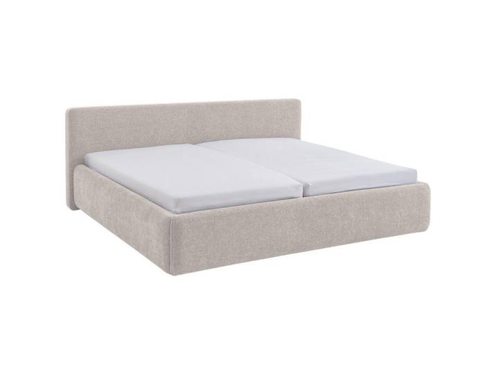 Xora Polsterbett, Beige, Textil, Birke, Buche, 240x200 cm, individuelle Liegehärteeinstellung, Schlafzimmer, Bett, Doppelbetten