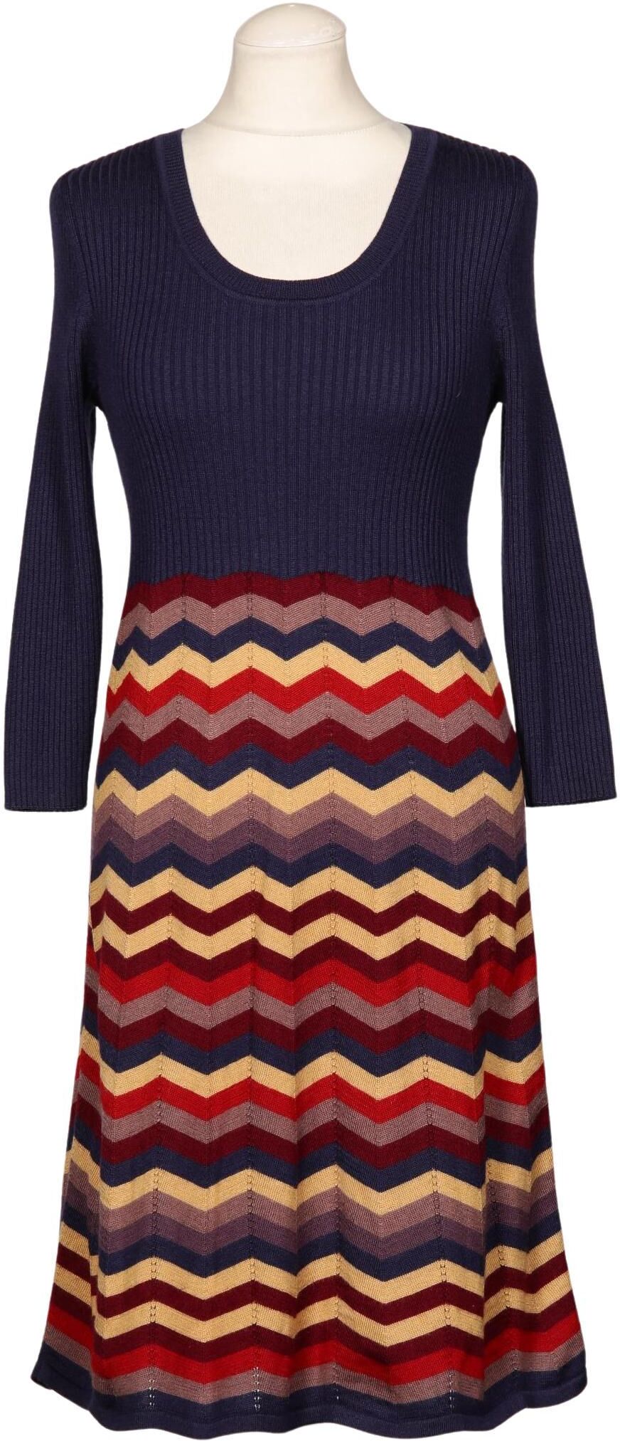 Monsoon Damen Kleid, Mehrfarbig, Gr. M, Wolle / Synthetik - Second Hand