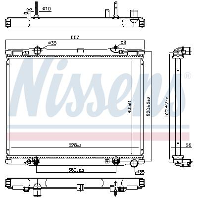 NISSENS Kühler, Motorkühlung 66773 für KIA