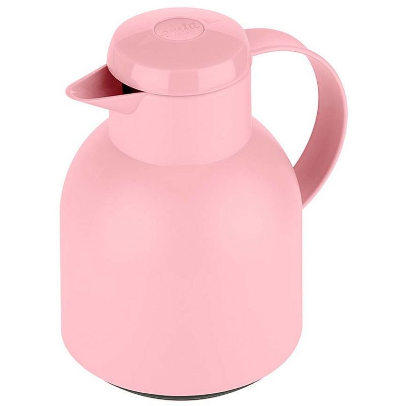 Emsa SAMBA Isolierkanne, 1 Liter (rosa, QUICK PRESS Verschluss)