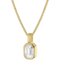 trendor 68512 Damen-Halskette Gold auf 925 Silber mit Zirkonia-Anhänger, 40 cm