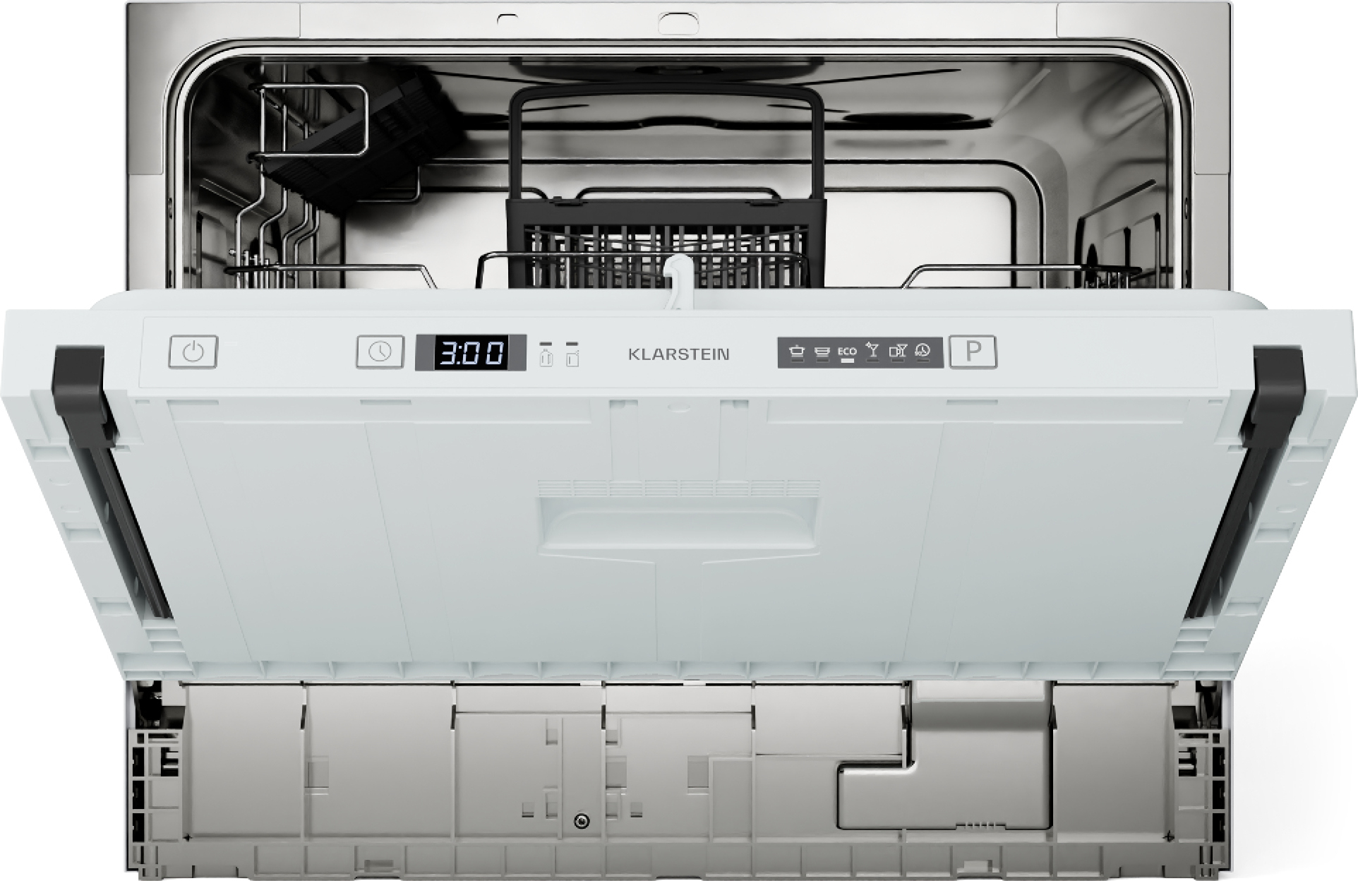 Klarstein Einbau-Geschirrspüler - Kompaktes 45-cm-Modell, 6 Gedecke, UV-Hygiene, AquaStop, Leise 49 dB, Intuitive Bedienung