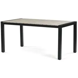 Autronic Gartentisch 90x162 cm Schwarz Aluminium AZT-S1514 BK