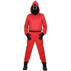 Metamorph Squid Game Aufseher Overall mit Maske (S)