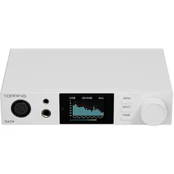 Topping DX5 II (Display, Gain-Schalter, USB-DAC, Bluetooth), Kopfhörerverstärker, Silber