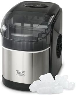 Black & Decker 26 lb. Capacity Ice Maker,Stainless Steel & Black