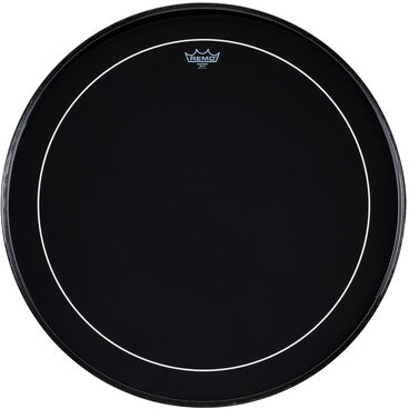 Remo "28" Pinstripe Ebony Bass Drum" ebony