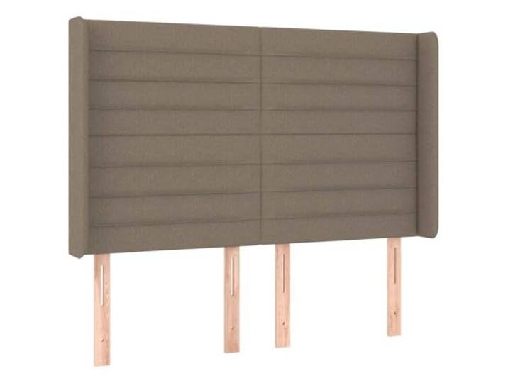 GHVBNMF Kopfteil mit Ohren Taupe 147x16x128 cm Stoff Bettkopfteil Höhenverstellbares Polsterkopfteil im Ohrensessel Design für das Schlafzimmer bietet bequeme Rückenstütze beim Lesen.