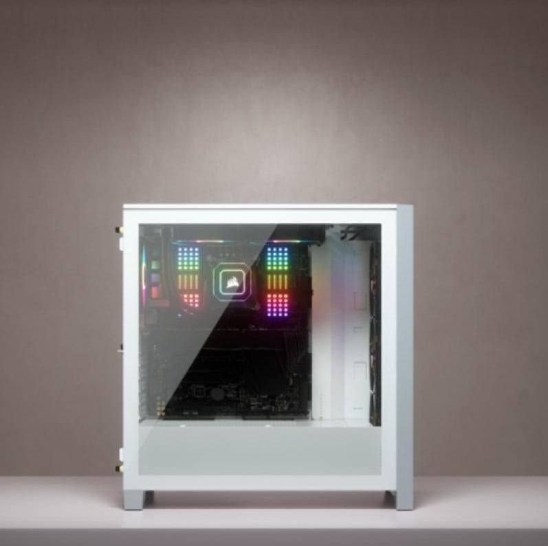 Corsair iCUE 4000X RGB Midi Computerbehuizing met Tempered Glass - Wit