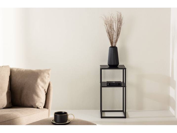 Beistelltisch Lara – stilvolles Design aus schwarzem Stahl - Schwarz - Luxusbetten24