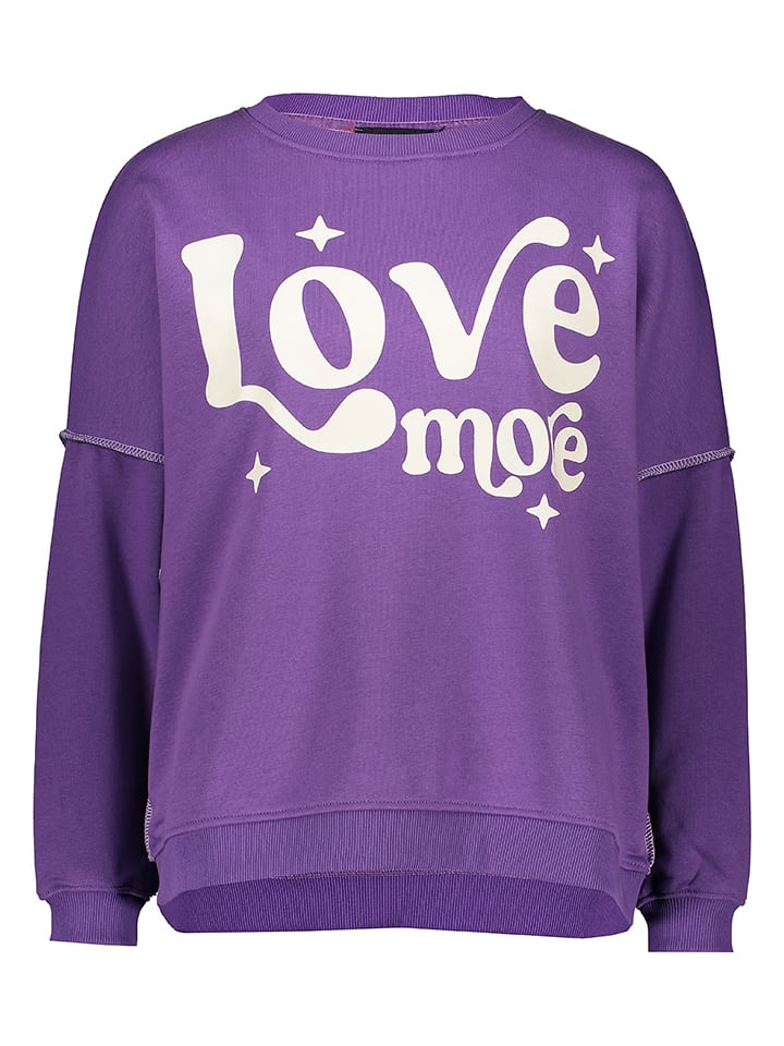 miss goodlife Sweatshirt "Love more" in Lila - M