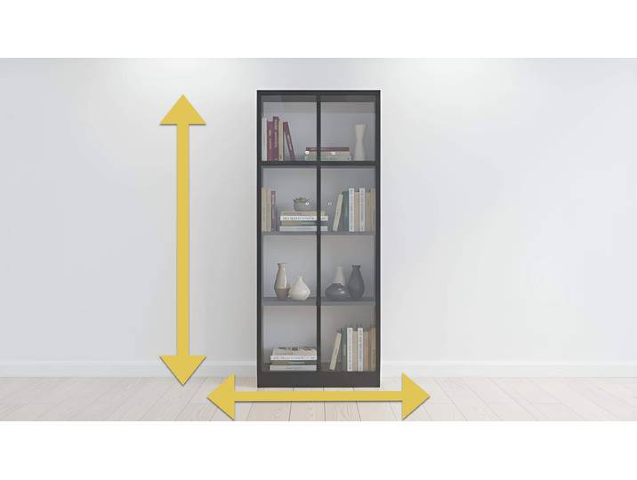 Maßgefertigte Vitrine Premium Dekore Schwarz