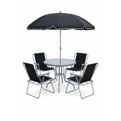 6tlg Balkonset Gartenmöbel Stapelstühle Set Maxola