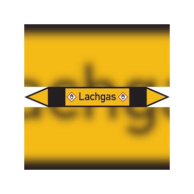 Rohrleitungskennzeichen Lachgas - 270x37 mm Folie selbstklebend