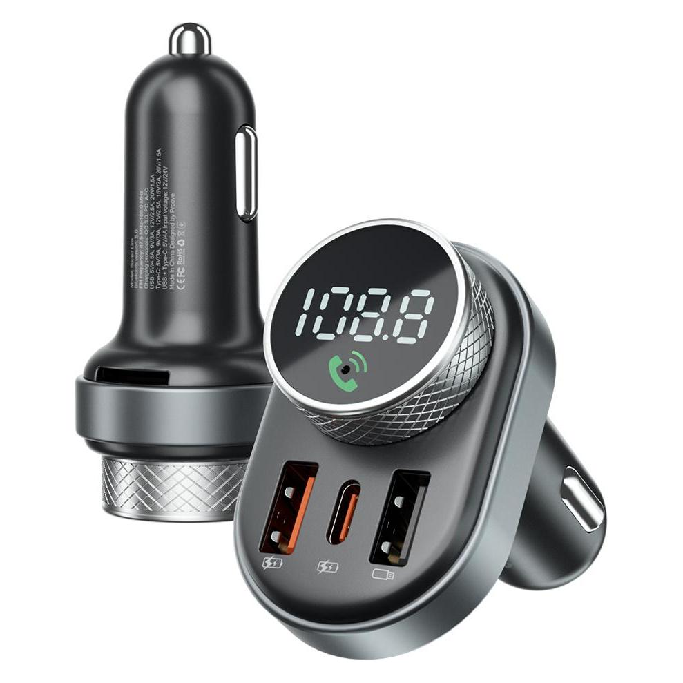 Proove Bluetooth FM Transmitter and Car Charger 2 x USB-A - 1 x USB-C - 1 x microSD, Black (65706964)