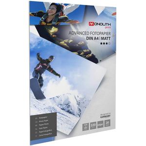 Monolith Fotopapier Advanced Matt, für Inkjet, A4, 220 g/m², matt, 20 Blatt