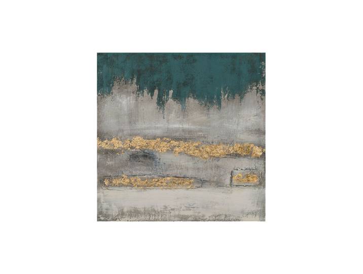 Handgemaltes Bild „Blue Quatro II“ 70 x 70 cm Blau, Gold, Beige Crea Collection