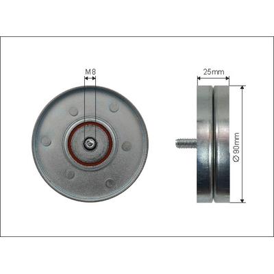 CAFFARO Umlenk-/Führungsrolle, Keilrippenriemen 500278 für VW