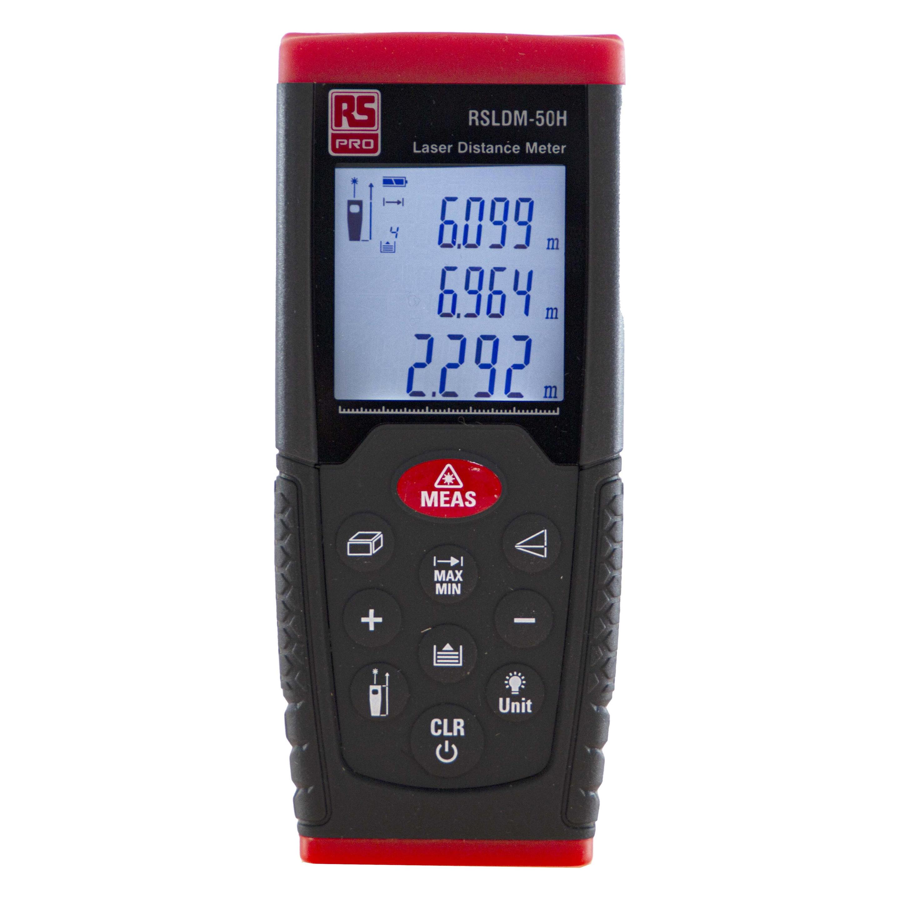 RS PRO 50m Distance Meter (50 m, Laserentfernungsmesser) (1268821)