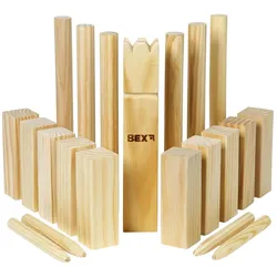 Selecta Spielzeug Kubb Basic Holz-Outdoor-Spiel (2 - 12 Spieler)