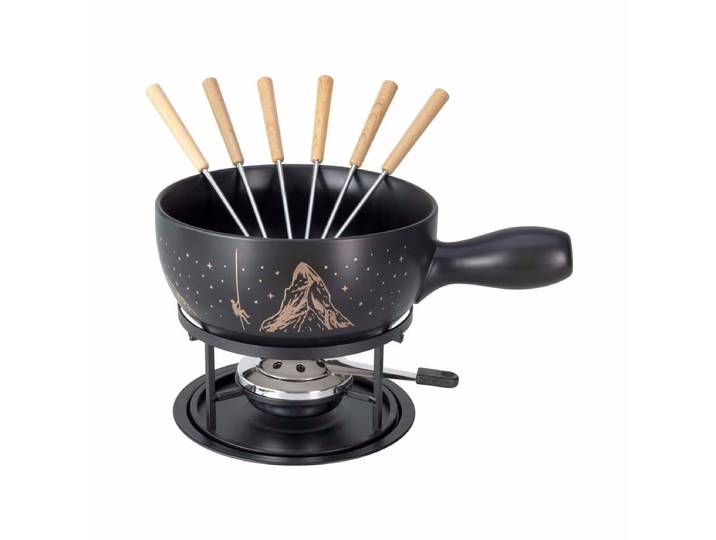 Nouvel Gipfelerlebnis Käsefondue-Set – Fondue Caquelon – gold
