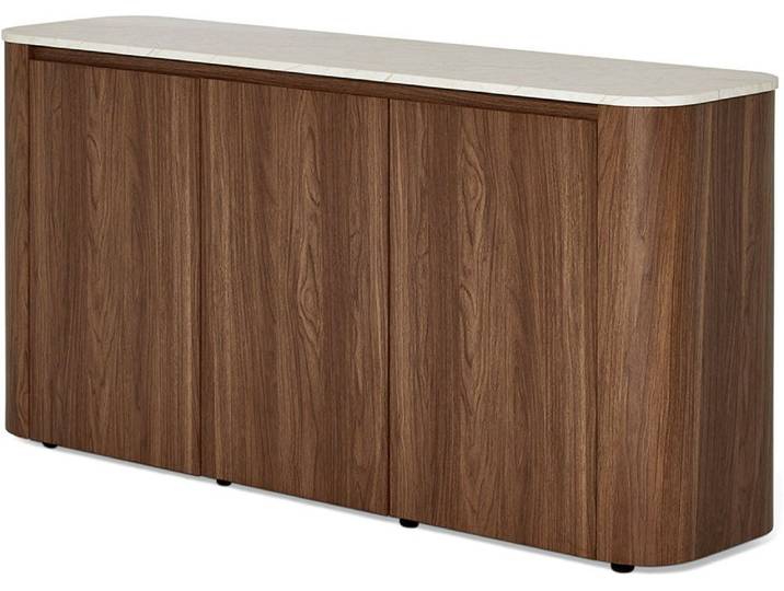 Jahnke Sideboard TRESOR SB 150, Sideboard, Marmor Look, grifflose Optik, 3 Türen, Breite:150 cm