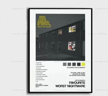 Inspire Essentials Arctic Monkeys Album Cover Poster Canvas Music Wall Art Decor 13 11.81 X 15.75 In