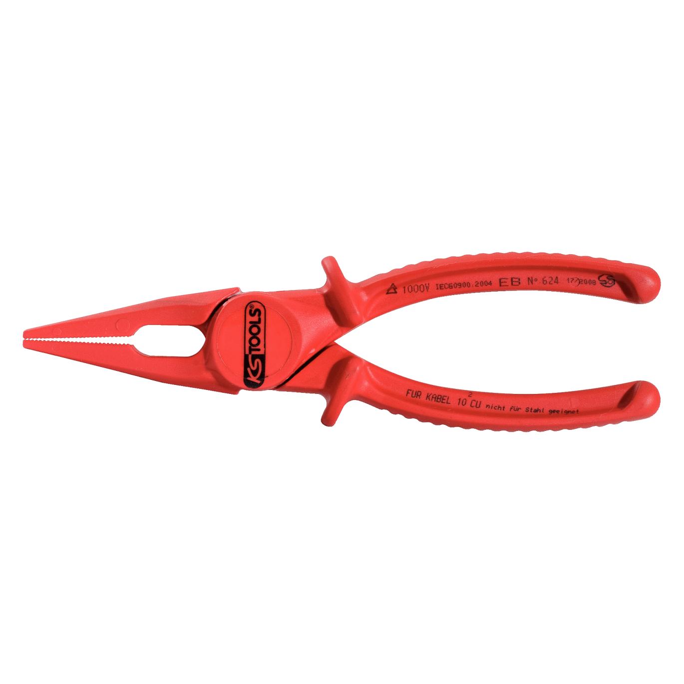 KS Tools Kunststoff-Flachzange, mit Schutzisolierung, Länge 190 mm (190 mm) (117.1641)