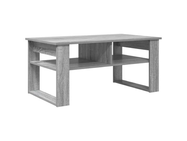 IBUQDDV Couchtisch Sonoma-Grau 96 x 54 x 44 cm Holzwerkstoff Rechteckige Form, Regalbretter, Holzwerkstoff, Wohnzimmer, Kaffee, Magazine, Deko, Stadtwohnung, kleines Zimmer
