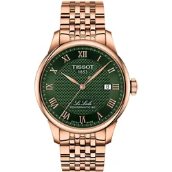 Tissot T0064073309300 Herrenuhr Le Locle Automatik Roségoldfarben/Grün
