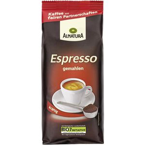 Alnatura Kaffee Espresso, BIO, gemahlener Kaffee, Arabica & Robusta, 250 g