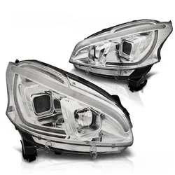 Scheinwerfer LED Tagfahrlicht Optik passend für Peugeot 208 Bj. 12-15 Chrom LTI