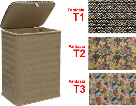 brixo T3 Ceste Portabiancheria 55 Litri Tortora - T3