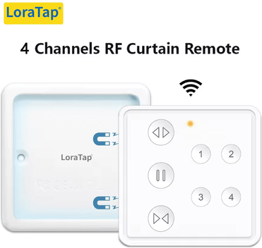 Inspire Curations Tuya WiFi Roller Shutter Curtain Switch Smart Motorized Blinds Controller With Remote, Timer & Voice Control 4 Channels Remote
