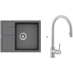 Schock Set mit Spüle und Armatur Granit SETSCHOCK8
