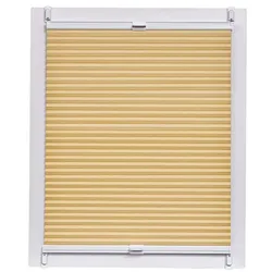 Büscher Sunlines Wabenplissee Lichtschutz 55 cm breit gelb, 55x150 cm