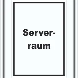 HB-Druck Serverraum Schild mit Text Computer IT PC hochkant A5 (148x210mm)