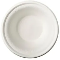 PAPSTAR 50 Schalen, Zuckerrohr "pure" 380 ml Ø 15,5 cm · 4,6 cm weiss