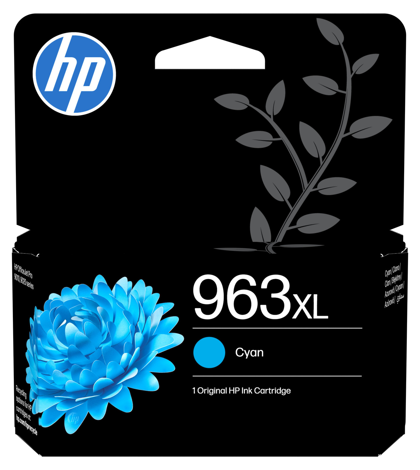 HP 963 XL High Yield Cyan Originele Inktcartridge (3JA27AE) voor HP OfficeJet Pro 9010 / 9020 serie