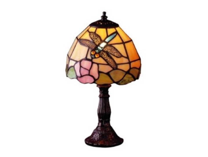 Artistar Tiffany Tischlampe JANNEKE, Multicolour, für Wohn- / Esszimmer, Glas, Tiffany