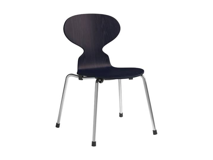 Fritz Hansen Myran Kinderstuhl Midnight blue Esche lackiert-Chrom