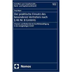 Der praktische Einsatz des besonderen Vertreters nach 46 Nr. 8 GmbHG, Fachbücher von Tony Beyer