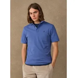 Hackett London für Herren. HM5600241 Polo Logo blau (XXL), Lässig, Baumwolle, Kurzarm